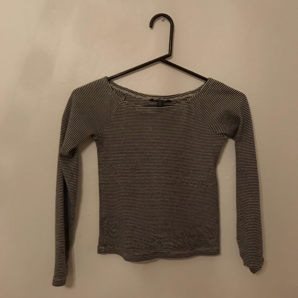 Striped long sleeve with scoop neck